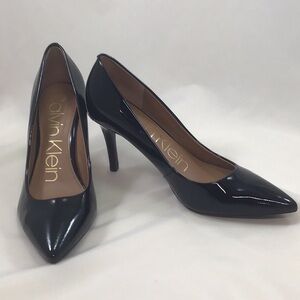 Calvin Klein patent pumps